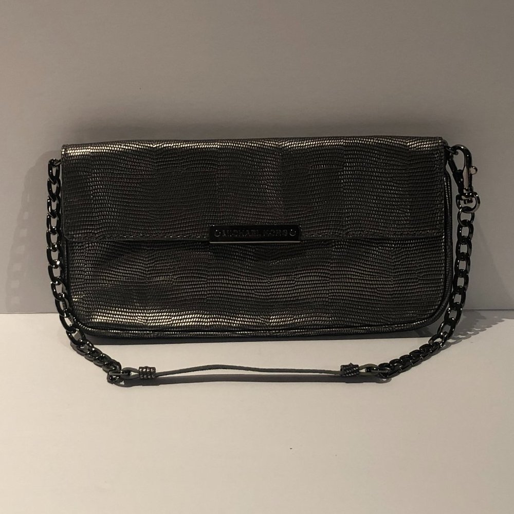 Michael Kors Metallic Snake Skin Embossed Leather